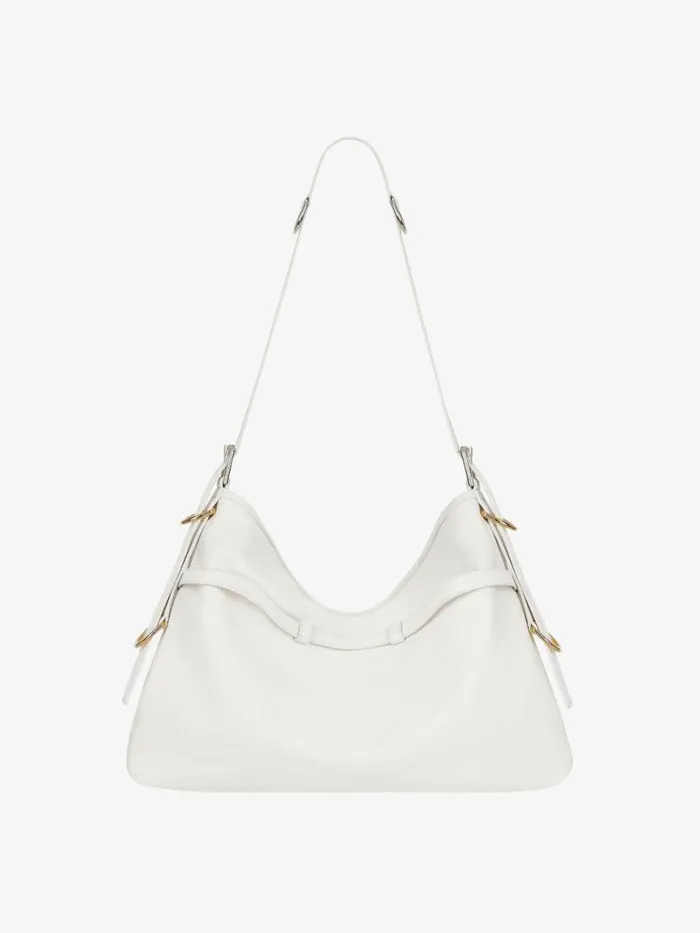 Women Crossbody Bags Givenchy Medium Voyou Bag In Leather Ivory Women Crossbody Bags Givenchy Medium Voyou Bag In Leather Ivory