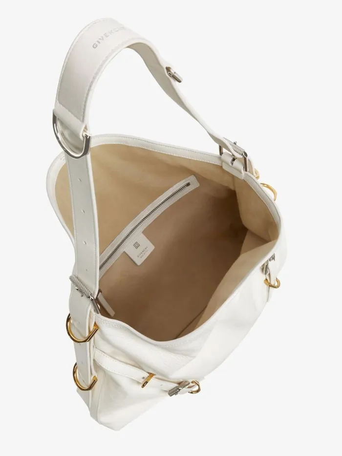 Women Crossbody Bags Givenchy Medium Voyou Bag In Leather Ivory Women Crossbody Bags Givenchy Medium Voyou Bag In Leather Ivory