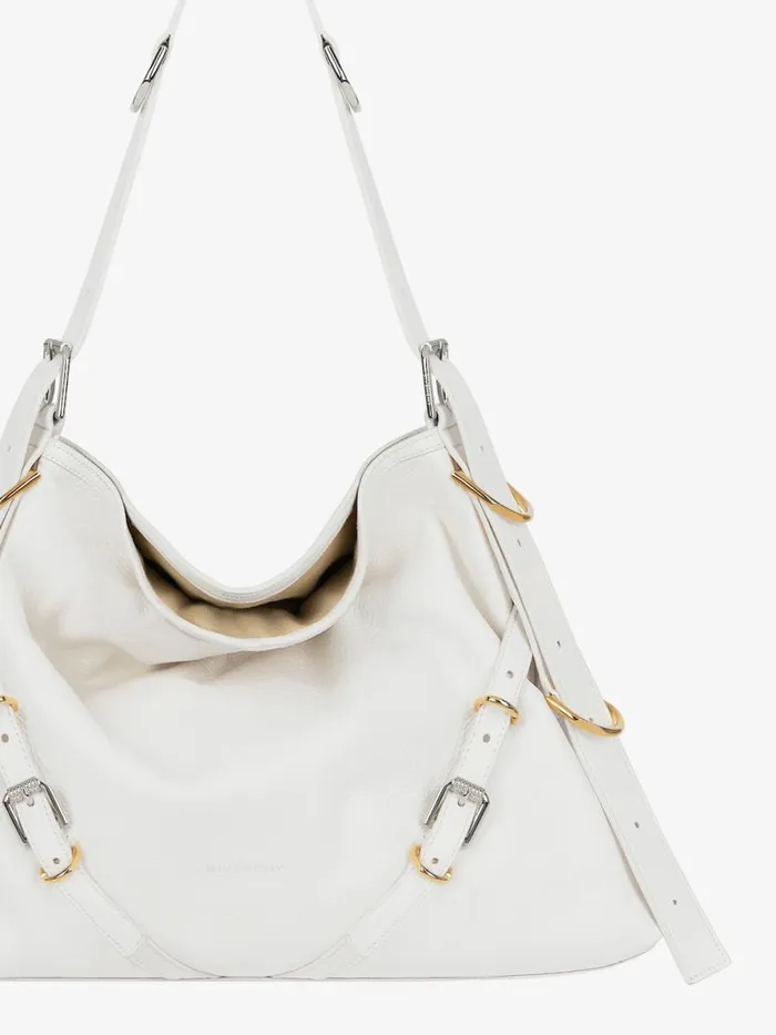 Women Crossbody Bags Givenchy Medium Voyou Bag In Leather Ivory Women Crossbody Bags Givenchy Medium Voyou Bag In Leather Ivory