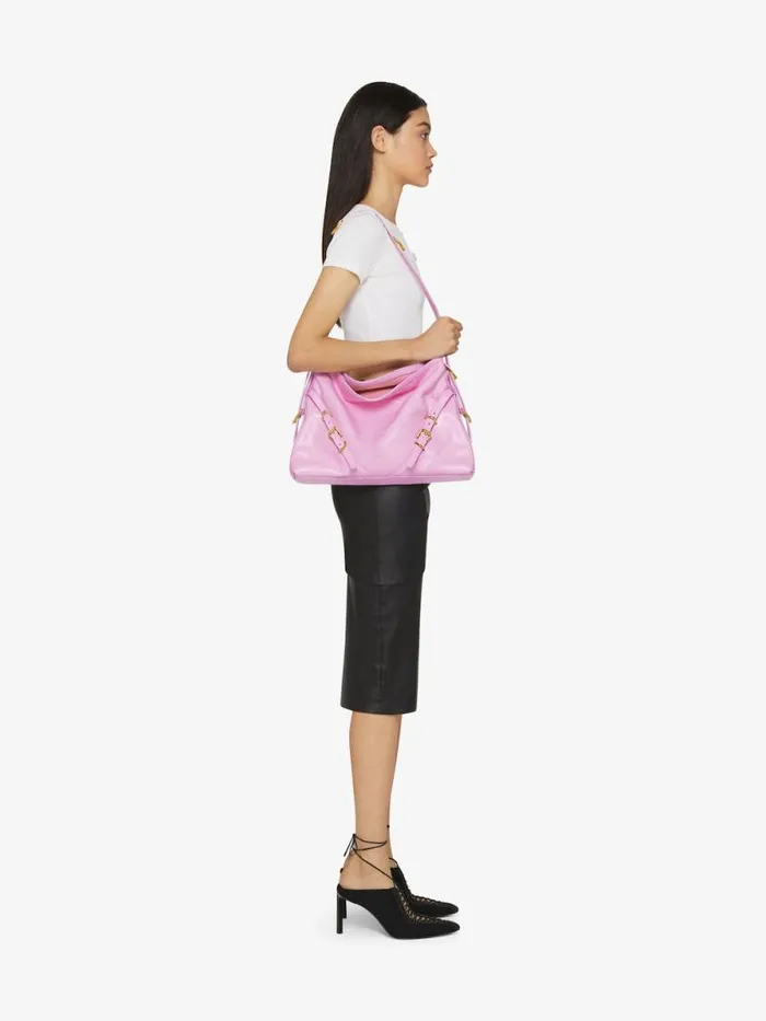 Women Crossbody Bags Givenchy Medium Voyou Bag In Leather Silk Pink Women Crossbody Bags Givenchy Medium Voyou Bag In Leather Silk Pink