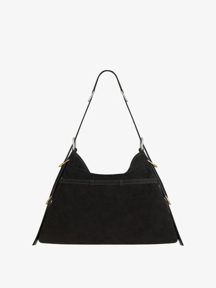 Women Crossbody Bags Givenchy Medium Voyou Bag In Suede Black Women Crossbody Bags Givenchy Medium Voyou Bag In Suede Black