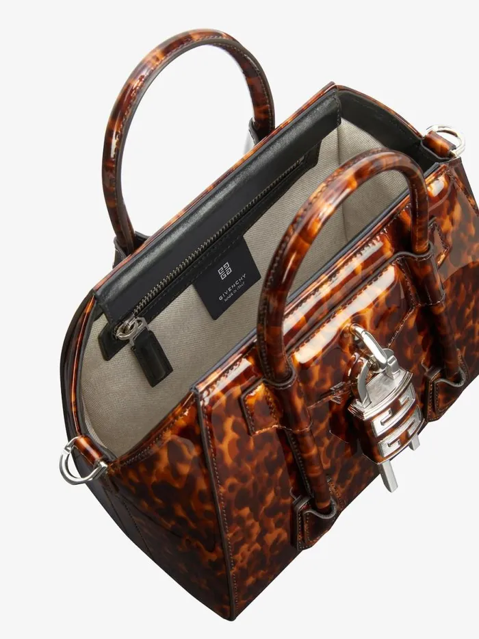 Women Crossbody Bags Givenchy Mini Antigona Lock Bag In Tortoiseshell Leather Blackbrown Women Crossbody Bags Givenchy Mini Antigona Lock Bag In Tortoiseshell Leather Blackbrown
