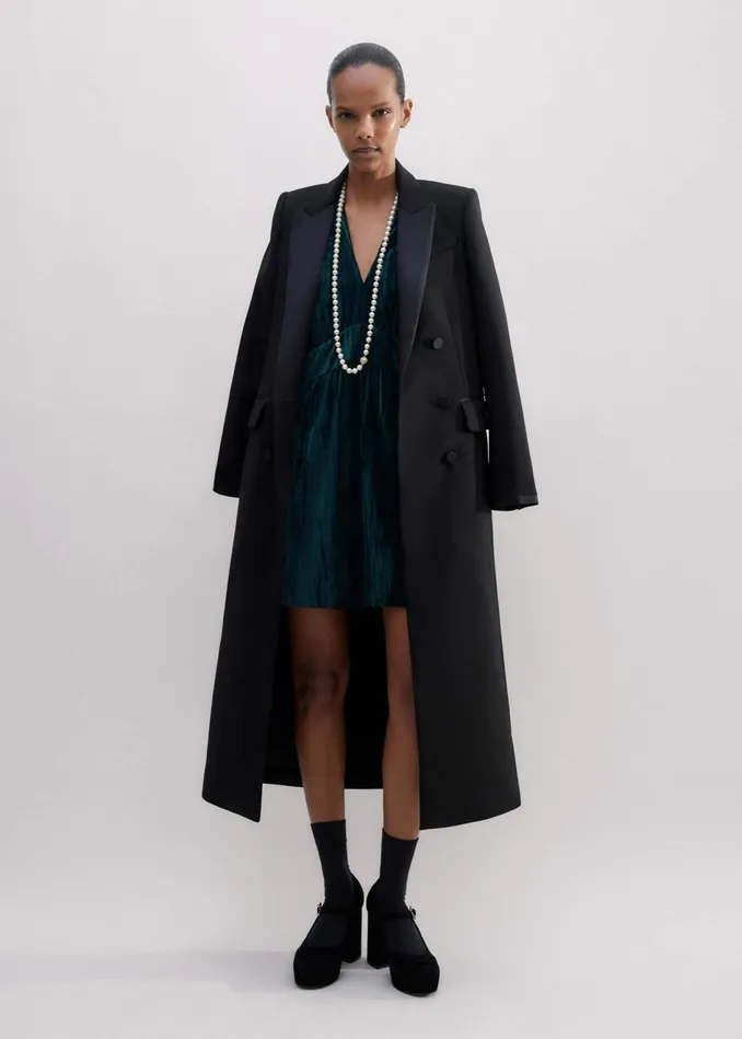 Women Crush Velvet Mini Dress Gable Green MEEM