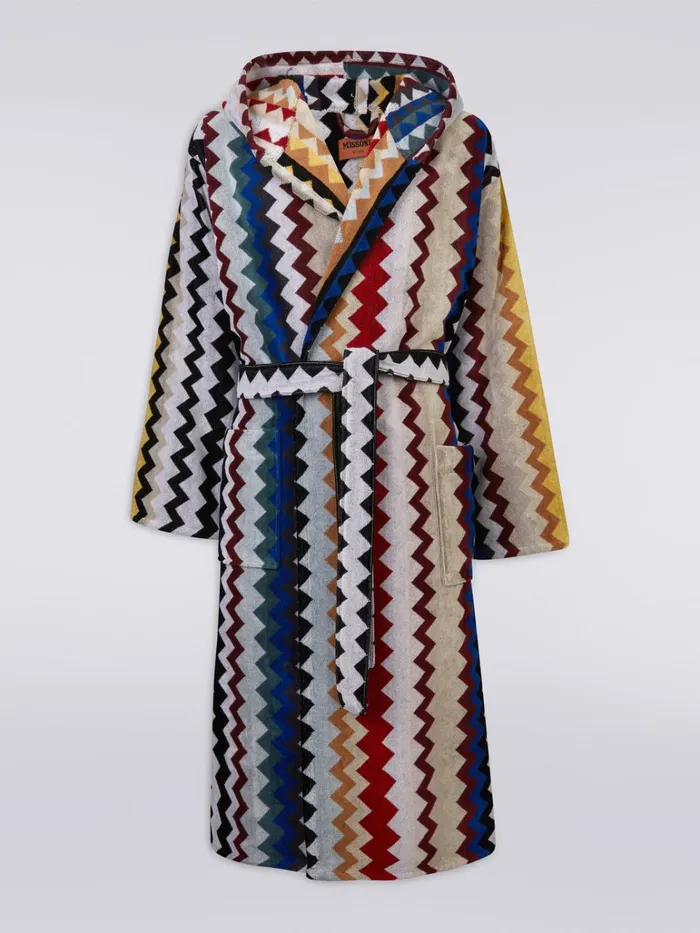 Women Cyrus Hooded Bathrobe Red Missoni Bathrobes Women Cyrus Hooded Bathrobe Red Missoni Bathrobes