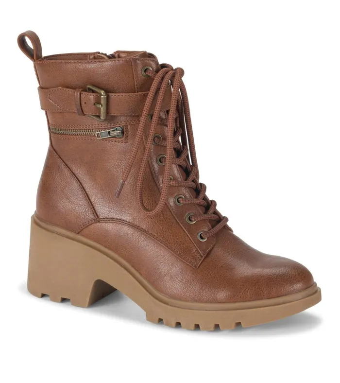 Women Dani Lace Up Boot Cognac Baretraps Booties