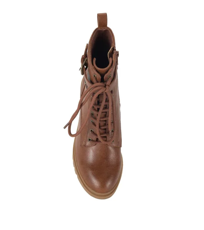 Women Dani Lace Up Boot Cognac Baretraps Booties