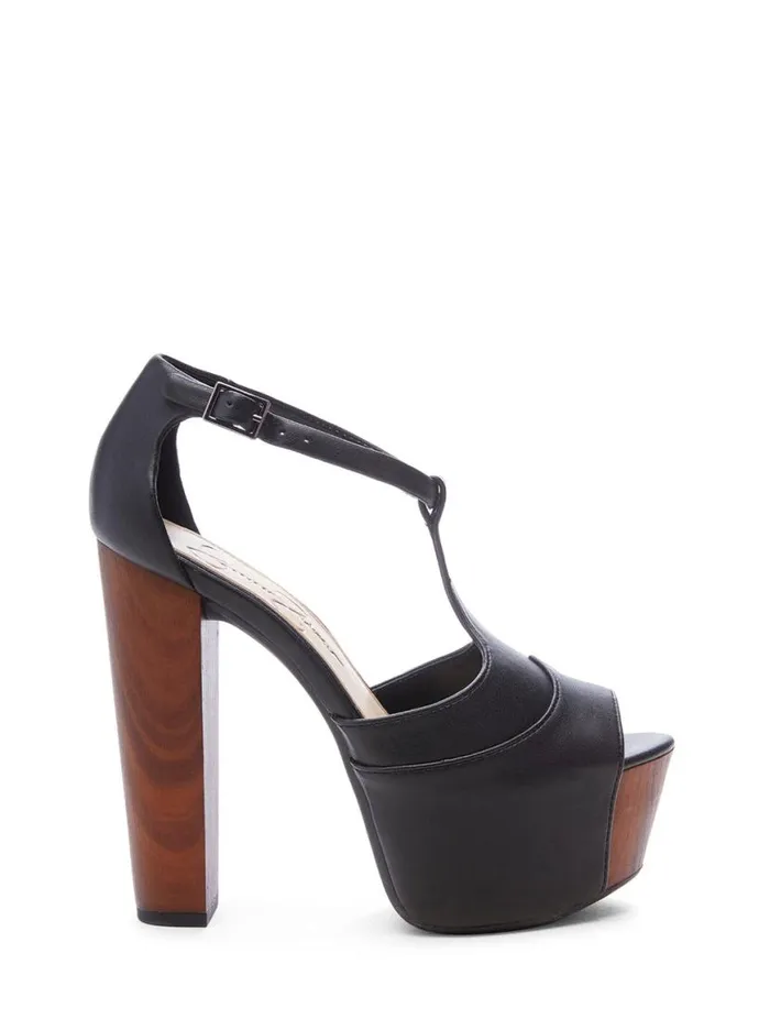Women Dany TStrap Platform Sandal In Black Jessica Simpson Platforms