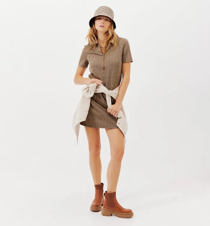 Women Dogtooth Check Jersey Dress 8211 Multicolour Checks Promod Dresses Women Dogtooth Check Jersey Dress 8211 Multicolour Checks Promod Dresses