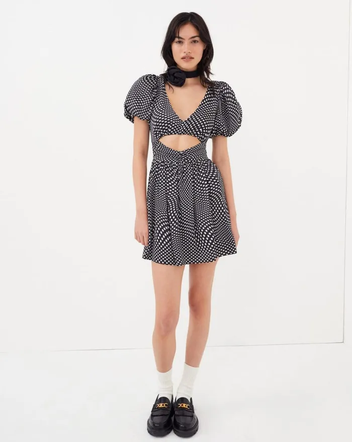 Women Dresses For Love and Lemons Anya Puff Sleeve Mini Dress Black Women Dresses For Love and Lemons Anya Puff Sleeve Mini Dress Black