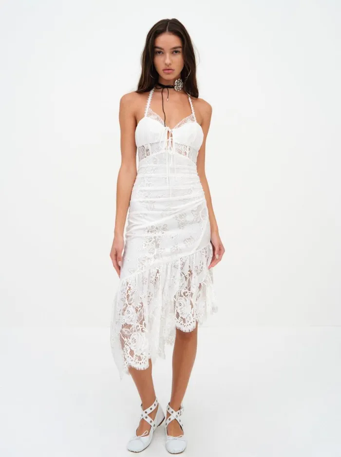 Women Dresses For Love and Lemons Ellis Midi Dress White