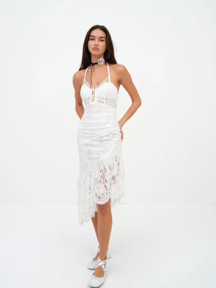 Women Dresses For Love and Lemons Ellis Midi Dress White