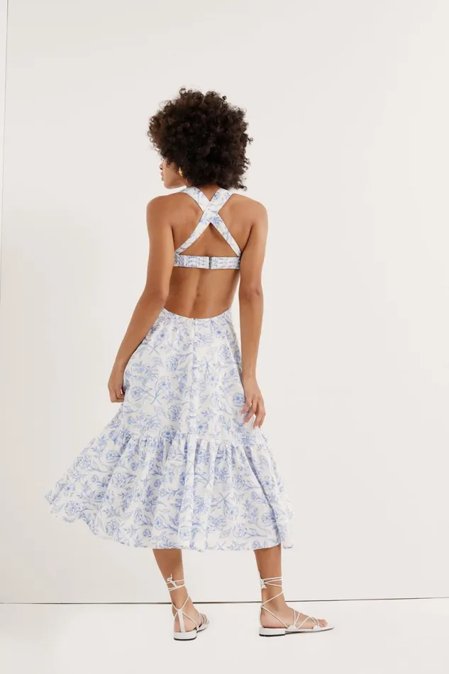 Women Dresses For Love and Lemons Maisie Midi Dress Blue Women Dresses For Love and Lemons Maisie Midi Dress Blue