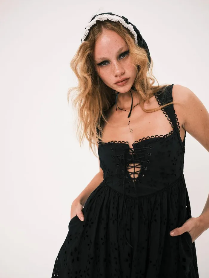 Women Dresses For Love and Lemons Nicola Midi Dress Black Women Dresses For Love and Lemons Nicola Midi Dress Black