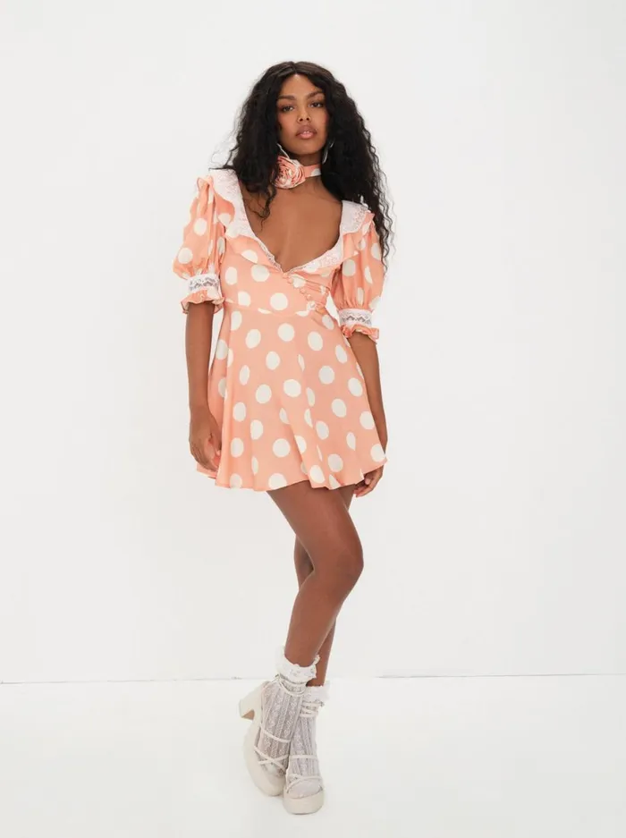Women Dresses For Love and Lemons Raisa Mini Dress Orange