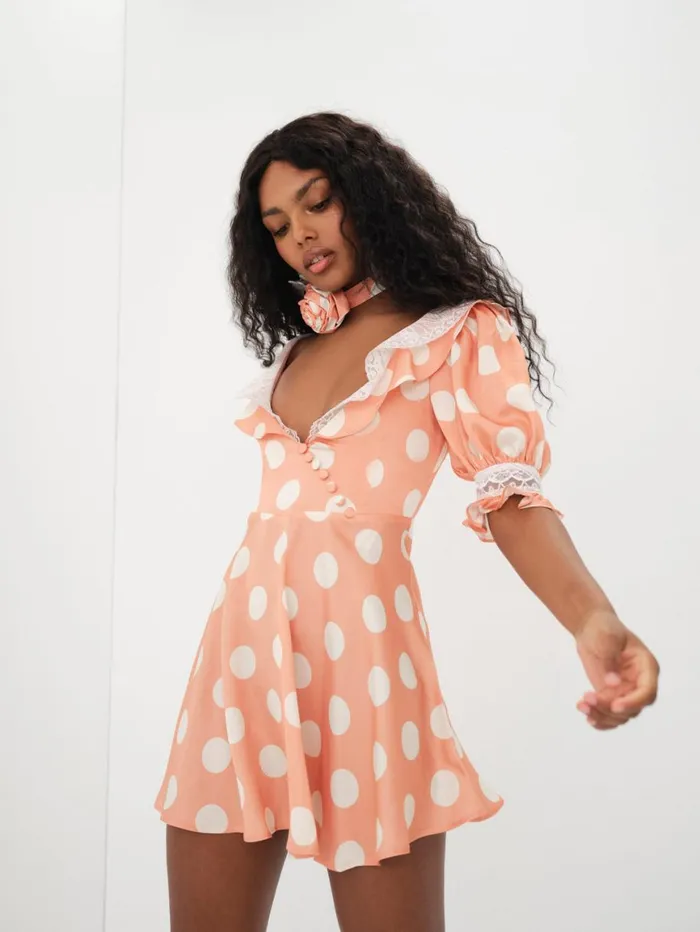 Women Dresses For Love and Lemons Raisa Mini Dress Orange Women Dresses For Love and Lemons Raisa Mini Dress Orange