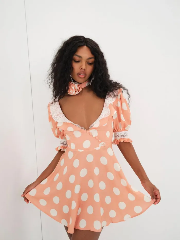 Women Dresses For Love and Lemons Raisa Mini Dress Orange Women Dresses For Love and Lemons Raisa Mini Dress Orange