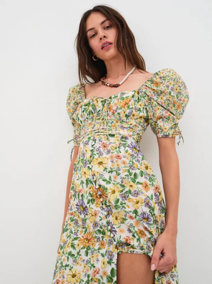 Women Dresses For Love and Lemons Riley Midi Dress Green Women Dresses For Love and Lemons Riley Midi Dress Green