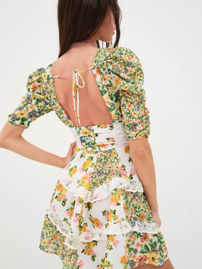 Women Dresses For Love and Lemons Rosalyn Mini Dress Green Women Dresses For Love and Lemons Rosalyn Mini Dress Green