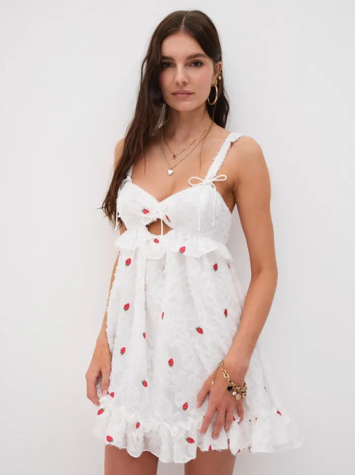 Women Dresses For Love and Lemons Tesoro Mini Dress White