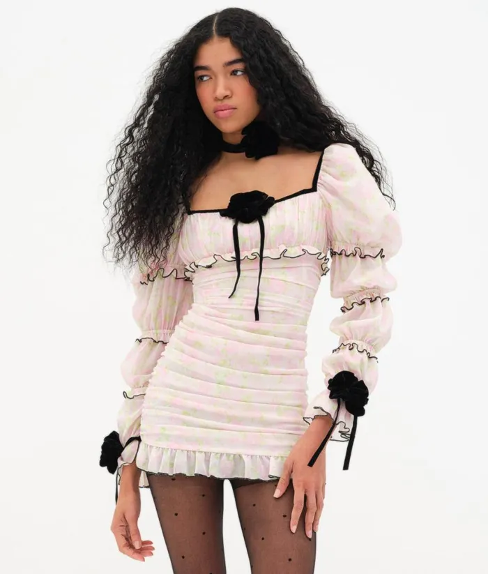 Women Dresses For Love and Lemons Vienna Mini Dress Pink Women Dresses For Love and Lemons Vienna Mini Dress Pink