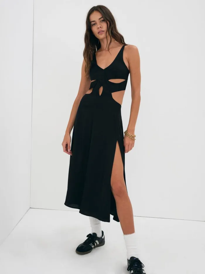 Women Dresses For Love and Lemons Yori Midi Dress Black