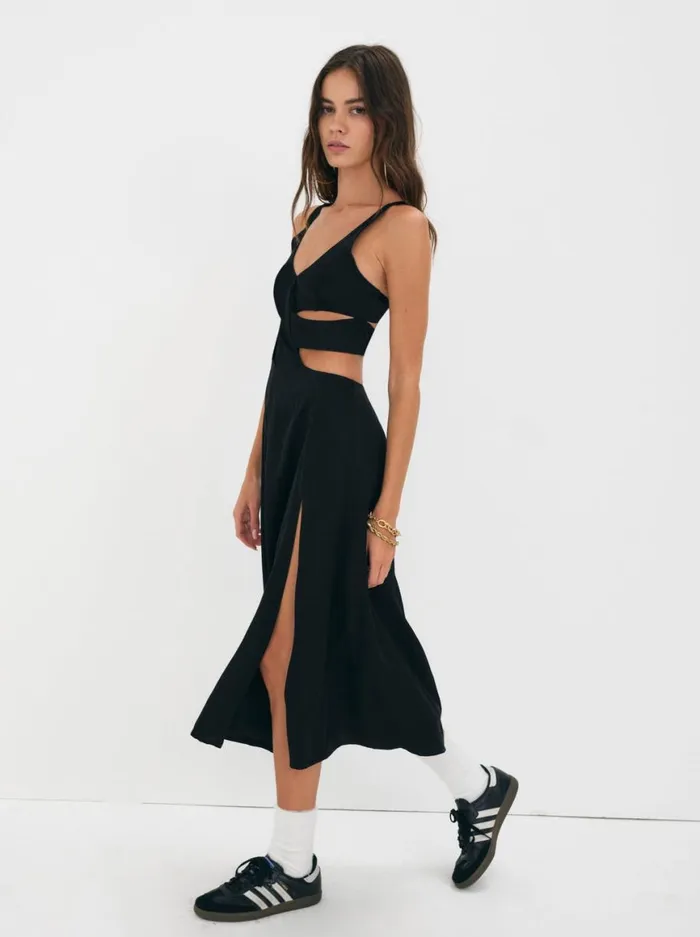 Women Dresses For Love and Lemons Yori Midi Dress Black Women Dresses For Love and Lemons Yori Midi Dress Black