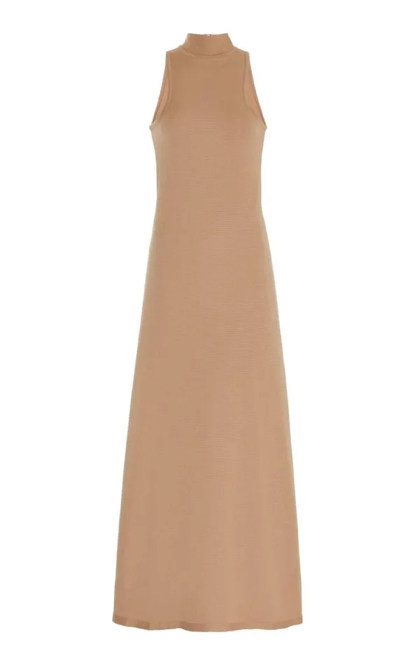 Women Dresses Gabriela Hearst Kenna Knit Dress In Camel Merino Wool