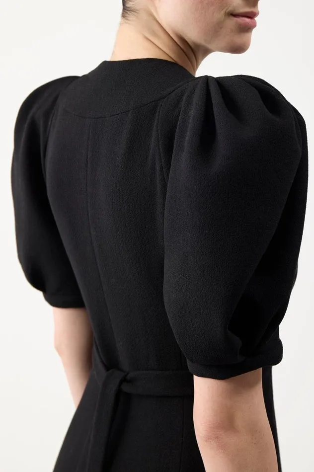 Women Dresses Gabriela Hearst Luz Dress In Black Virgin Wool Crepe