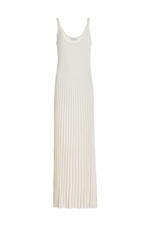 Women Dresses Gabriela Hearst Maresca Dress In Ivory Cashmere Silk