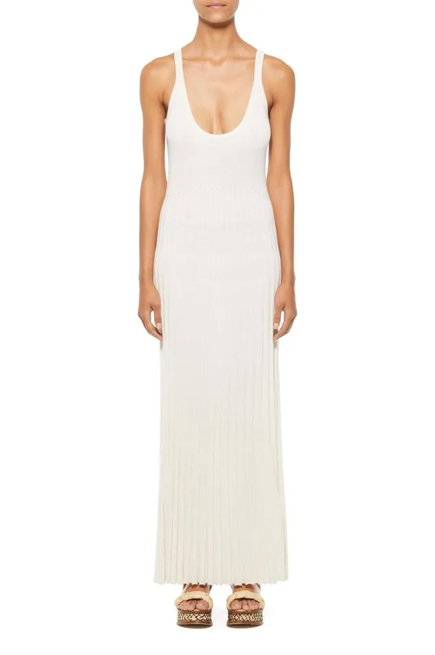 Women Dresses Gabriela Hearst Maresca Dress In Ivory Cashmere Silk