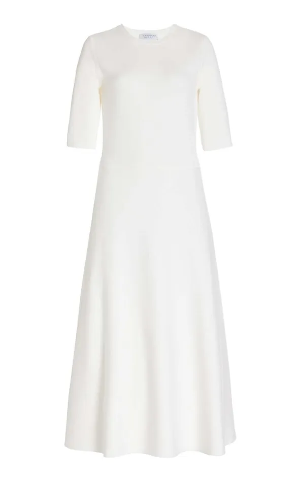 Women Dresses Gabriela Hearst Seymore Knit Dress In Ivory Merino Wool Cashmere