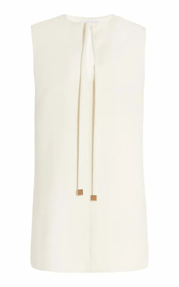 Women Dresses Gabriela Hearst Zalman Dress In Ivory DoubleFace Wool Crepe