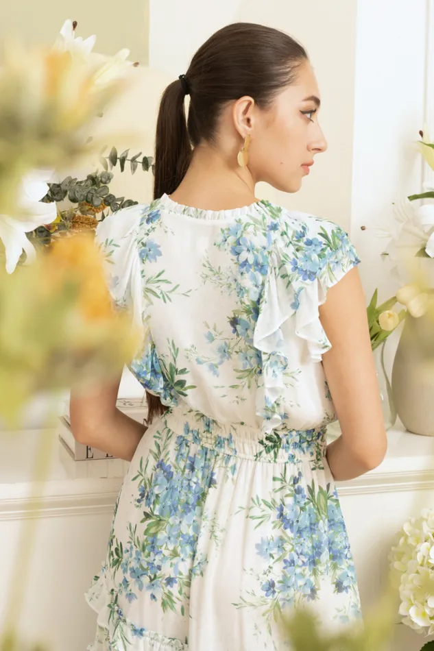 Women Dresses YUMI KIM Cecile Floral Maxi Dress Magic Blossom Ivory