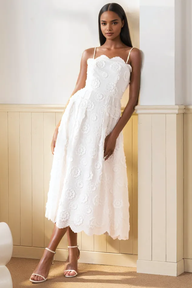 Women Dresses YUMI KIM KOKO DRESS Party White Dress Capri Eyelet
