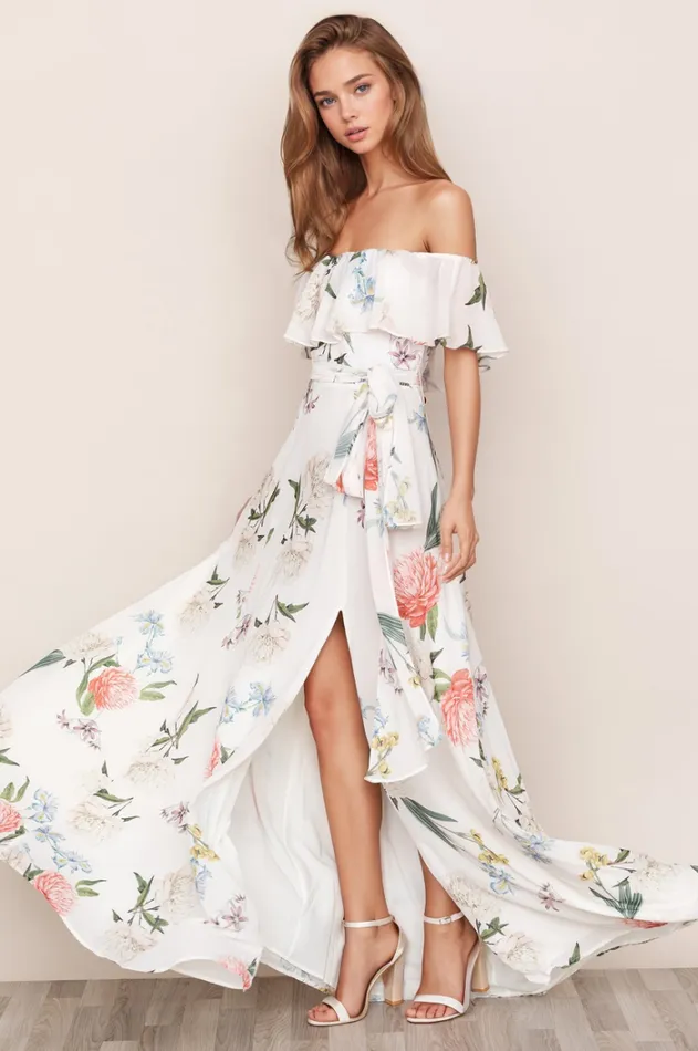 Women Dresses YUMI KIM Off Shoulder Floral Dress Carmen Maxi Dress Forever Yours Ivory poly Women Dresses YUMI KIM Off Shoulder Floral Dress Carmen Maxi Dress Forever Yours Ivory poly