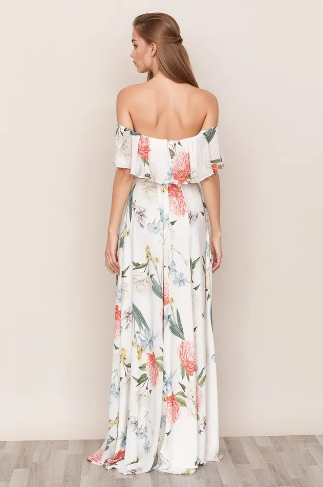 Women Dresses YUMI KIM Off Shoulder Floral Dress Carmen Maxi Dress Forever Yours Ivory poly Women Dresses YUMI KIM Off Shoulder Floral Dress Carmen Maxi Dress Forever Yours Ivory poly