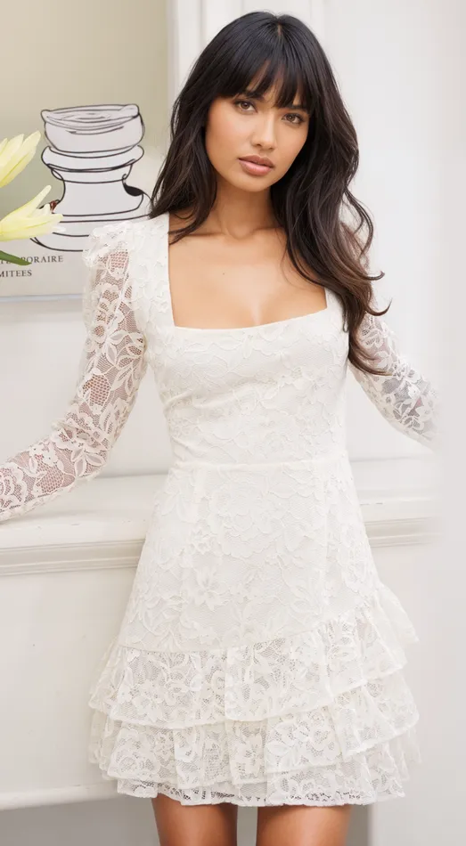 Women Dresses YUMI KIM SELENA DRESS Hollywood White Lace