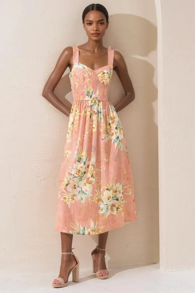 Women Dresses YUMI KIM Waverly Dress Floral Linen Dress Destiny Delight Rose