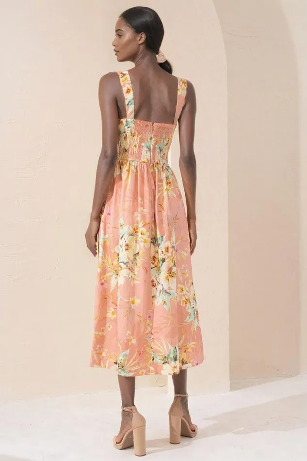 Women Dresses YUMI KIM Waverly Dress Floral Linen Dress Destiny Delight Rose
