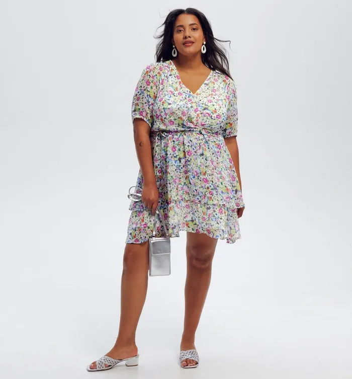 Women EcoProduced Short Dress 8211 Ecru Print Promod Dresses Women EcoProduced Short Dress 8211 Ecru Print Promod Dresses