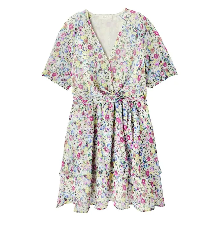 Women EcoProduced Short Dress 8211 Ecru Print Promod Dresses Women EcoProduced Short Dress 8211 Ecru Print Promod Dresses