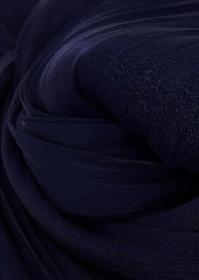 Women Elina Metallic Pleated Dress Midnight Navy Hobbs Dresses and Jumpsuits