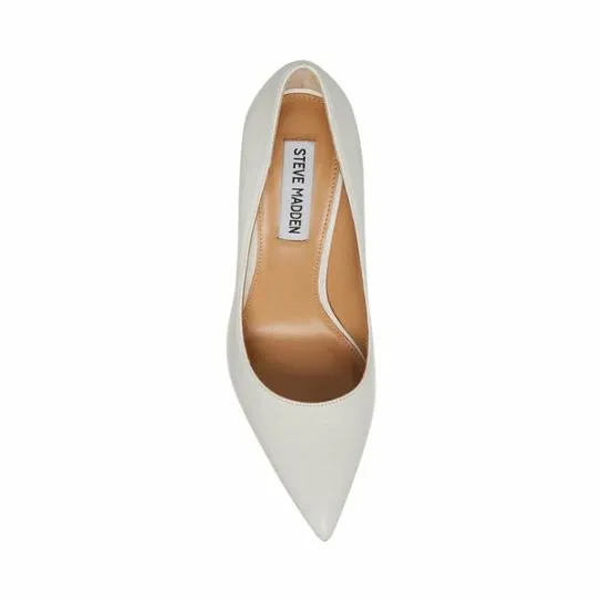 Women EVELYN WHITE LEATHER White Leather Steve Madden Heels Women EVELYN WHITE LEATHER White Leather Steve Madden Heels