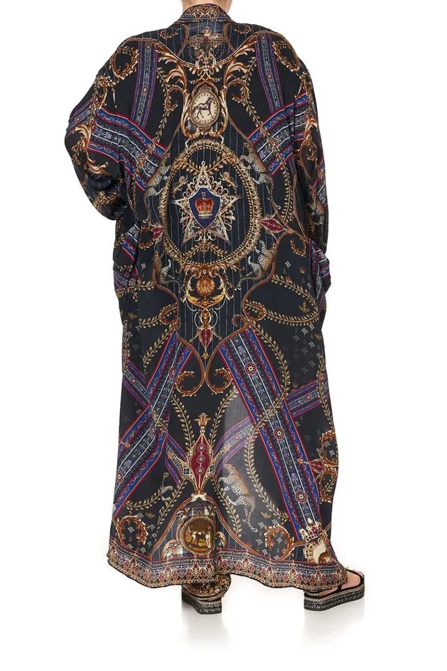 Women Extended Sizes Camilla Long Casual Jacket With Pockets Dining Hall Darling