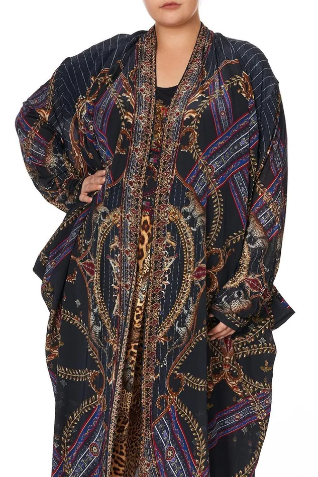 Women Extended Sizes Camilla Long Casual Jacket With Pockets Dining Hall Darling