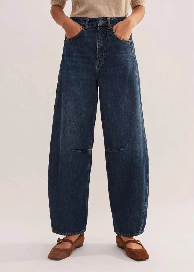 Women Extreme Tapered Jean Dark Blue MEEM