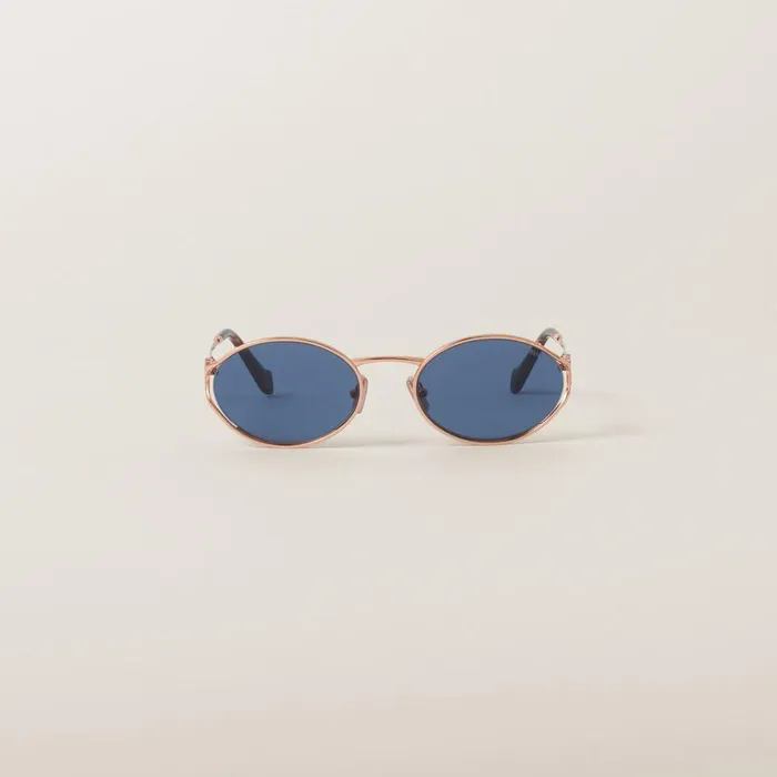 Women Eyewear Miu Miu Miu Miu Logo Sunglasses Blue Lenses