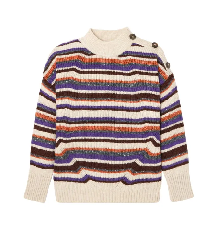 Women Fancy Striped Jumper 8211 Ecru Stripes Promod Jumpers And Cardigans Women Fancy Striped Jumper 8211 Ecru Stripes Promod Jumpers And Cardigans