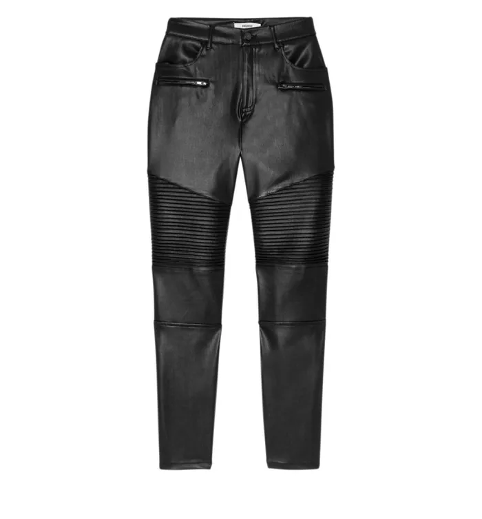 Women Faux Leather Biker Trousers 8211 Black Promod Trousers Women Faux Leather Biker Trousers 8211 Black Promod Trousers
