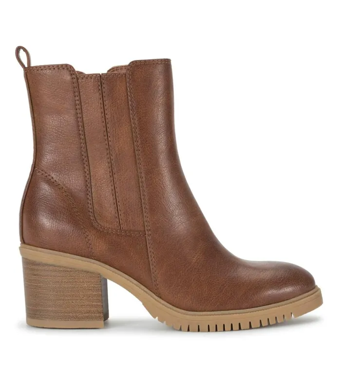 Women Feeney Block Heel Boot Cognac Baretraps Booties